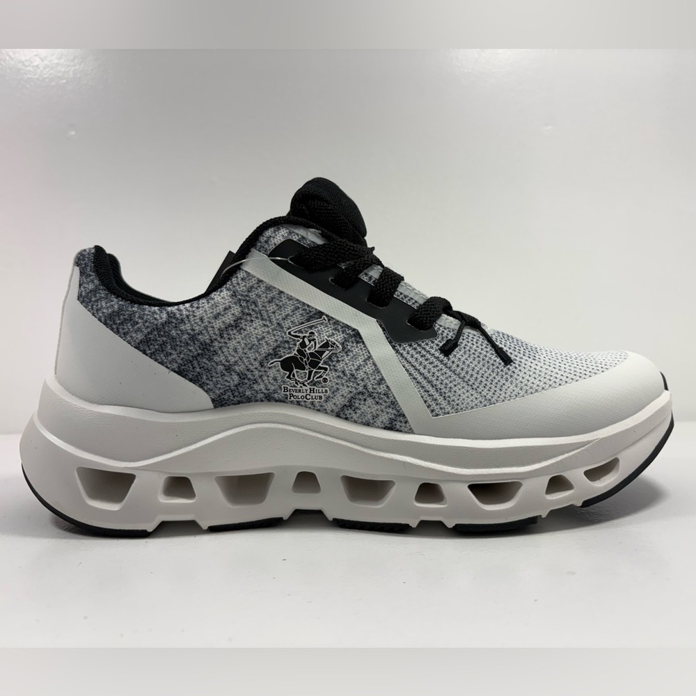 Beverly Hills Polo Club Men’s White Knit Sneakers